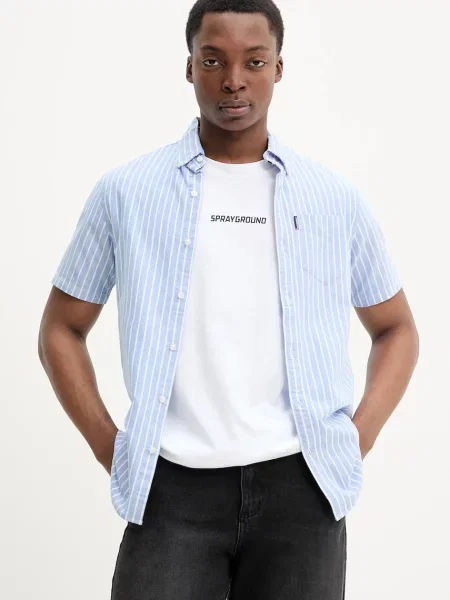 Košile Superdry regular s límečkem button-down modrá