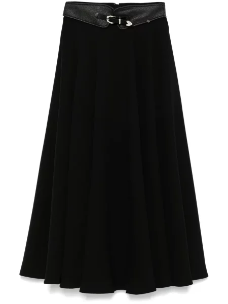 Fustă midi Nissa până la genunchi negru