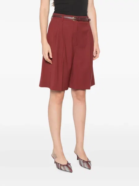 Cu centură pantaloni scurți Max Mara roșu