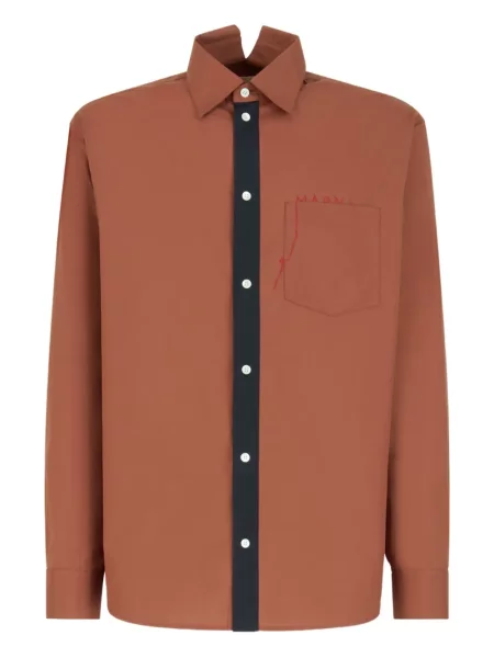 Риза Marni кафяво