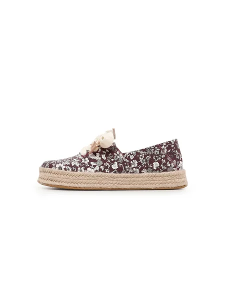 TOMS Espadrile roșu burgundy / negru alb