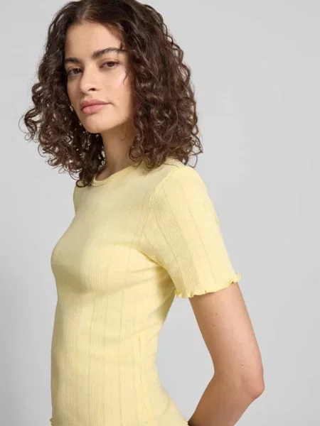 T-shirt o kroju slim fit z mieszanki bawełny model TENNA' Only
