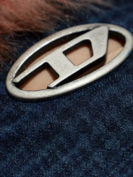 Fustă din denim Diesel albastru