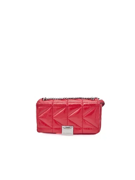 Torebka crossbody Karl Lagerfeld skórzana czerwona