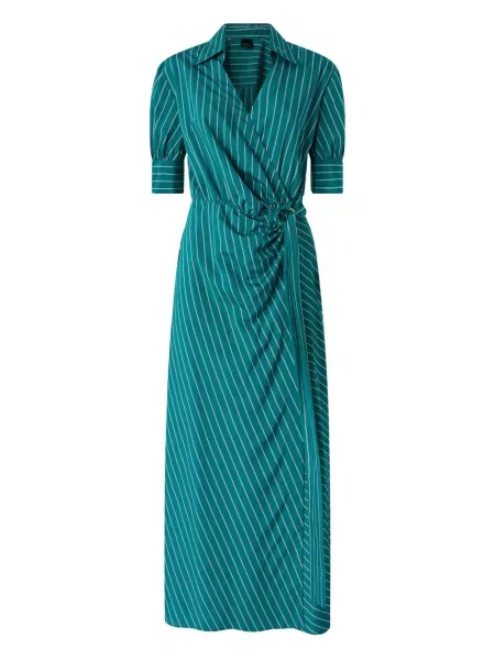 Rochie Pinko cu dungi de costum verde