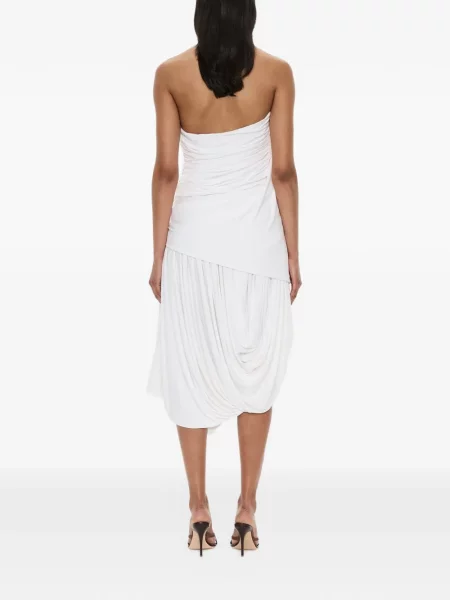 Rochie midi Christopher Esber drapată alb