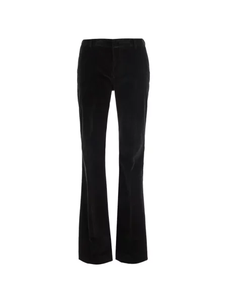 Pantaloni Pt Torino de catifea cord evazate negru