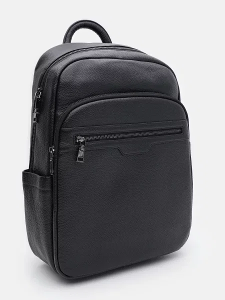 Кожаный повседневный рюкзак Borsa Leather черный