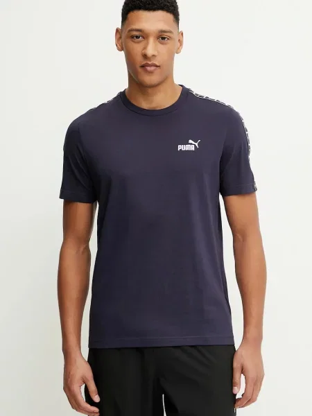 Тениска Puma с апликация тъмносиньо