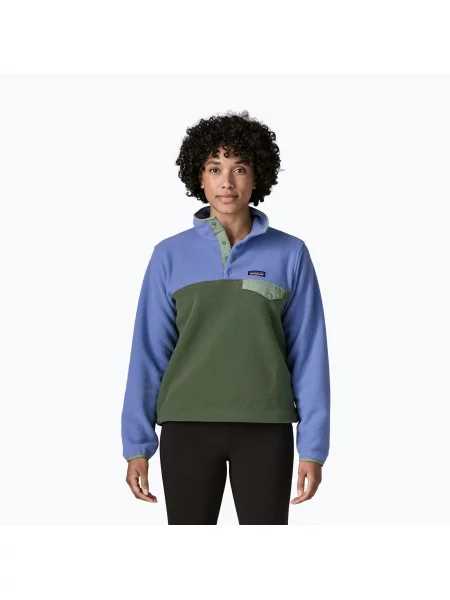 Bluză fleece pentru femei Patagonia Lightweight Synchilla Snap-T Pullover canopy green verde