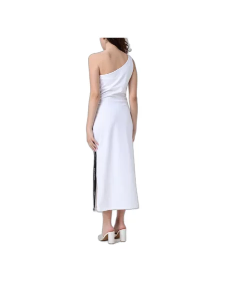 Sukienka midi Emporio Armani Ea7 z logo biała