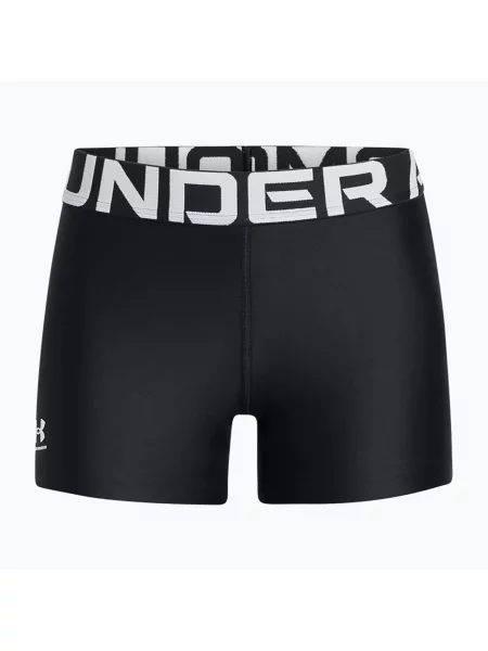Детски шорти за тренировка Under Armour HeatGear black/white бяло
