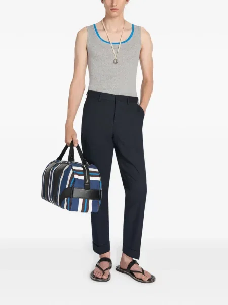Pantaloni Dries Van Noten albastru