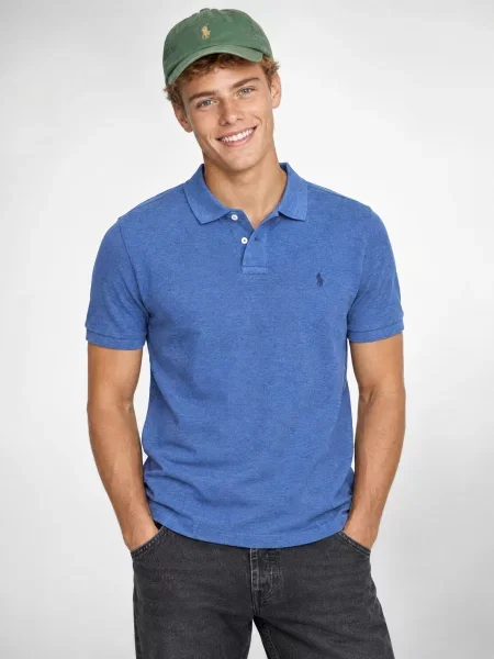Polokošeľa Polo Ralph Lauren so sieťovinou modrá