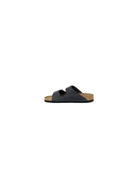 Klapki Birkenstock zamszowe na ramiączkach czarne