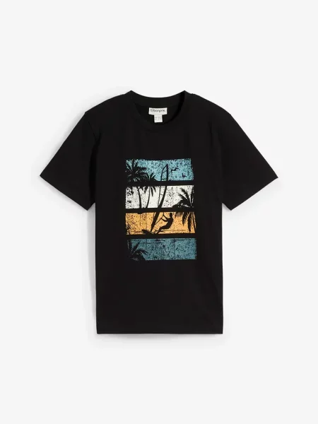 T-shirt z bawełny organicznej czarna