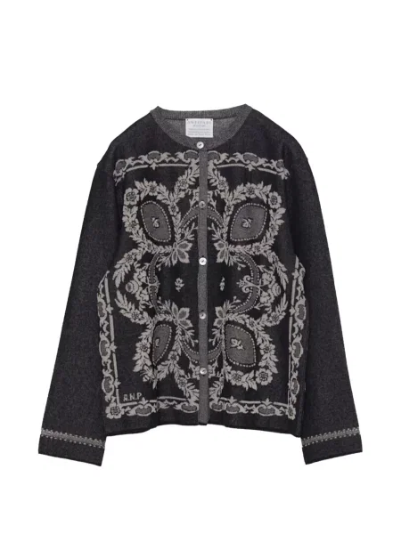 Cardigan Antipast cu model floral gri