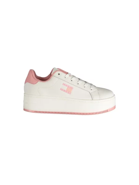 Sneakersy Tommy Jeans na koturnie różowe