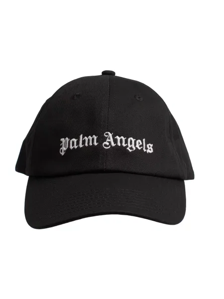 Czapka z daszkiem Palm Angels z logo klasyczna czarna