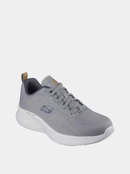 Кожаные кроссовки Skechers серые