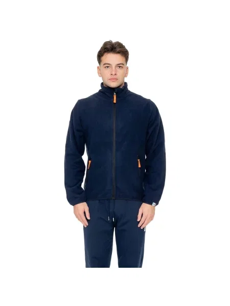 Mikina na zips Leone 1947 modrá