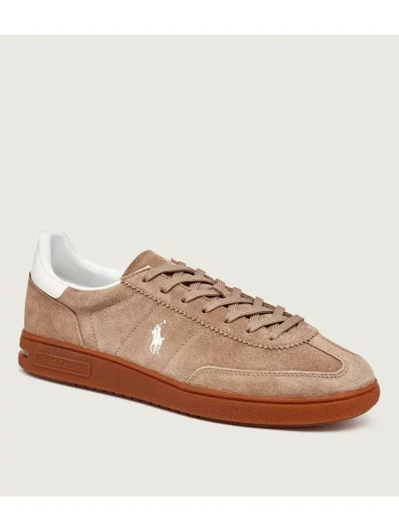POLO RALPH LAUREN Sneakers Bedford | piele întoarsă maro