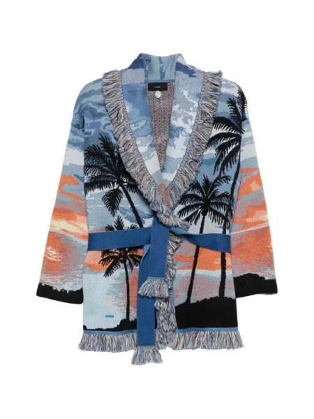 Cardigan Alanui cu franjuri albastru