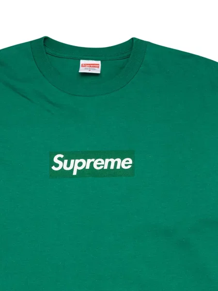 Dlouho tričko Supreme s autogramem zelené