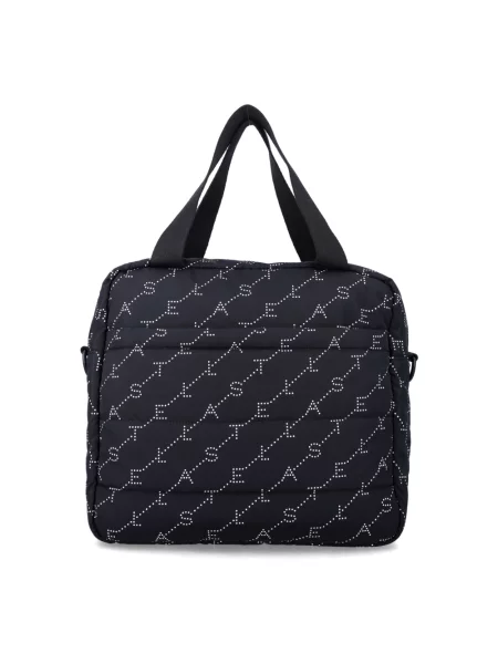Torebka Stella Mccartney z logo czarna