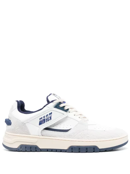 Kožené tenisky Msgm bílé