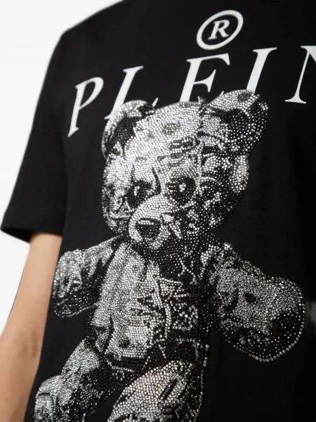 Αρκουδάκι μπλούζα Philipp Plein από ζέρσεϋ πέτρες μαύρο