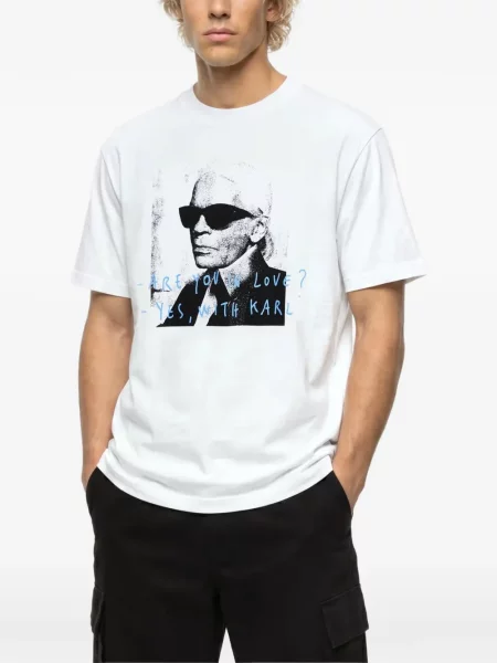 Tricou Karl Lagerfeld Jeans alb