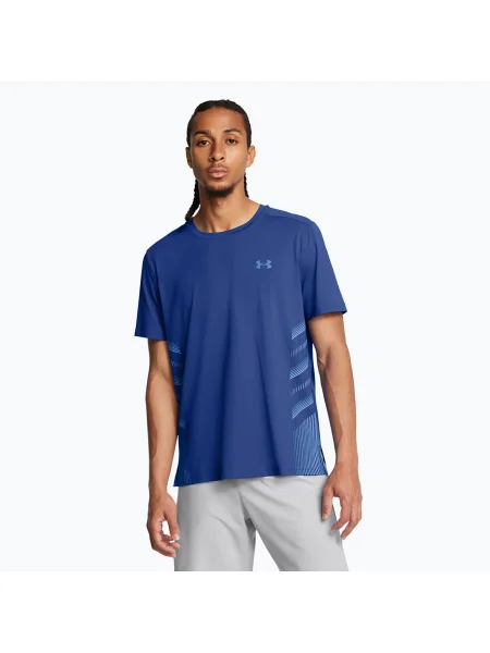 Мъжка тениска за бягане Under Armour UA Launch Elite Graphic tech blue/horizon blue/reflection синьо