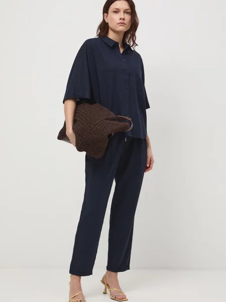 Medicine spodnie chinos z lnem