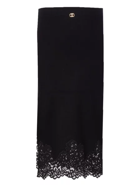 Fustă Twinset din dantelă negru
