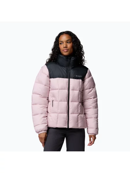Geacă izolată pentru femei Columbia Puffect III Full Zip mineral pink/black negru