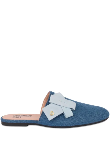 Мюли Love Moschino с панделка синьо