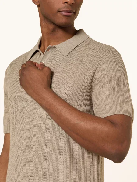 Strokesman's Pletené Polo Tričko béžová