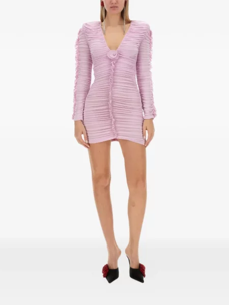 Rochie Magda Butrym cu decolteu în V de costum violet