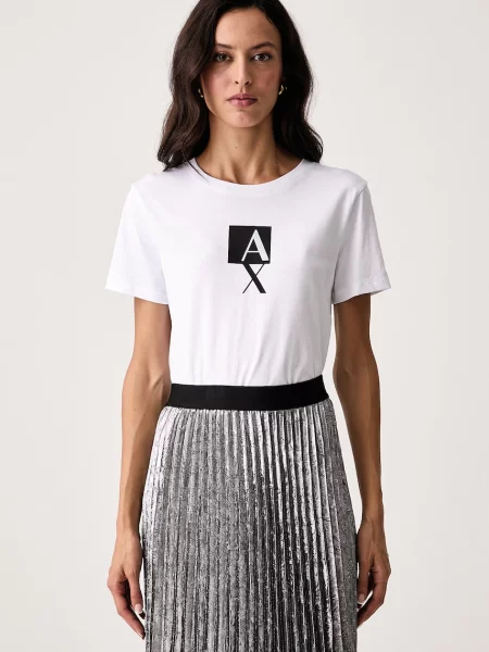 Armani Exchange tricou pentru femei din alb
