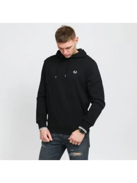 Fred Perry Mikina S Kapucí bílá černá