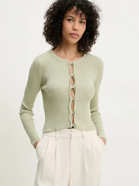 Жилетка Answear Lab от лека материя зелено