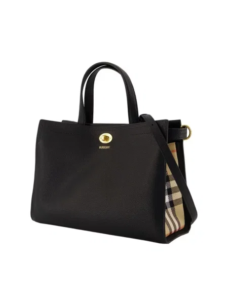Shopperka Burberry w kratę czarna