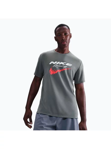 Tricou de alergare pentru bărbați Nike Miler Dri-Fit UV smoke grey gri