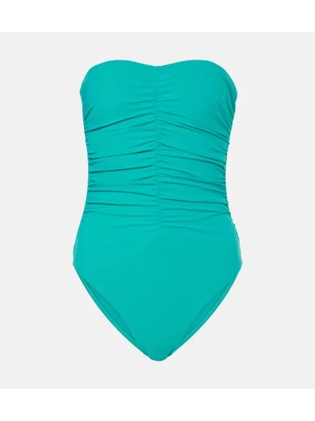 Strój kąpielowy Karla Colletto bez ramiączek niebieski