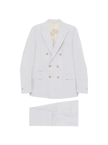 Costum Eleventy cu două rânduri de nasturi de costum gri