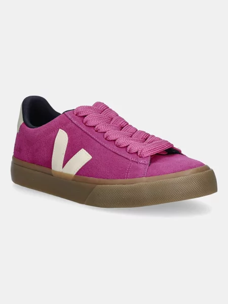 Veja sneakers din piele intoarsă Campo roz
