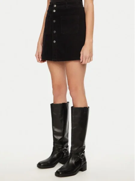 JDY Fustă trapez negru