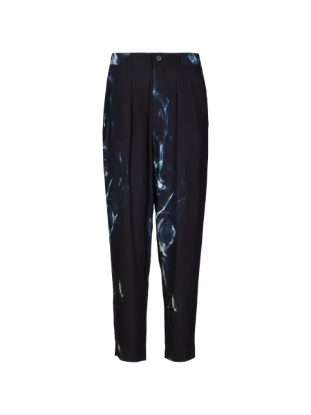 Pantaloni Tessitura Body Couture din țesătură twill conici negru