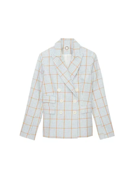 Marynarka Ines De La Fressange Paris w kratkę niebieska